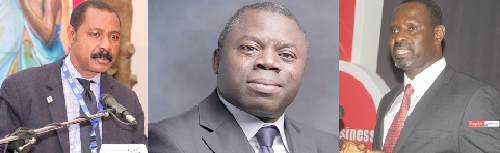Nana Osei Bonsu, CEO of PEF, Alhassan Andani, MD, Stanbic Bank and James Asare Agyei, President, AGI respectively