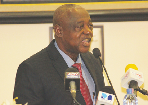 Dr Benjamin Kunbour, delivering his address