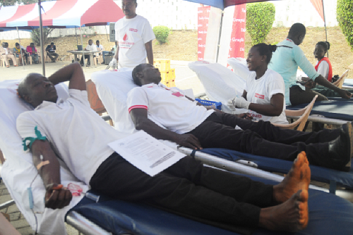 Some companies donate blood as part of their Corporate Social Responsibility