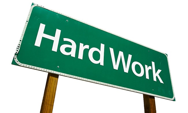 Hard work will bring about prosperity
