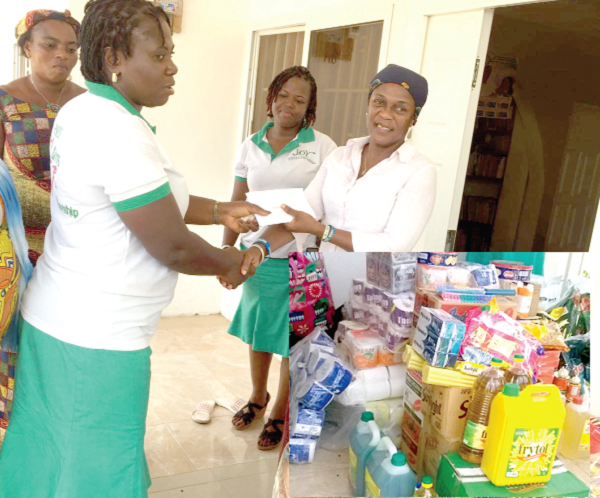 Joy Fellowship gives to orphanage