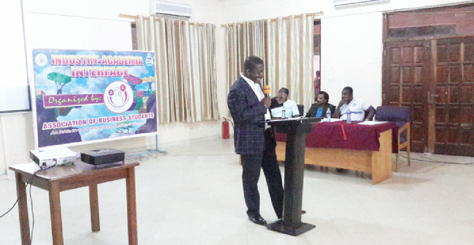  Mr Fiifi Simpson addressing the students