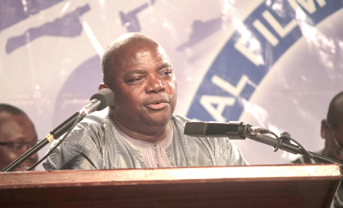  Mr Ransford Tetteh delivering his address at the ceremony.