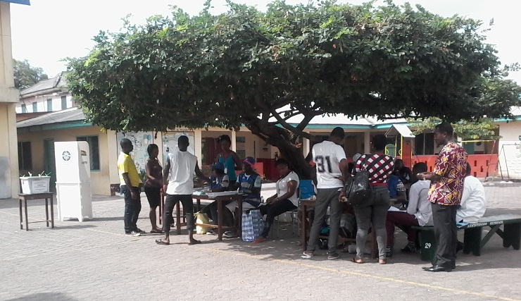 Voters at Klottey Korley