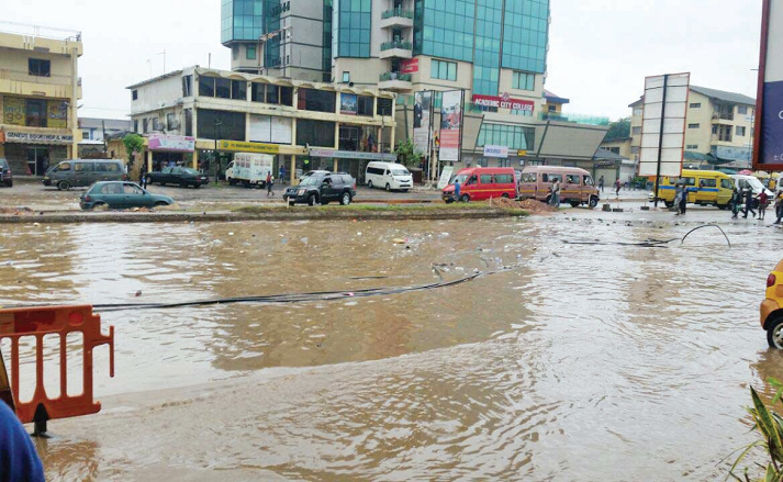  Rainwater takes over the streets of Accra