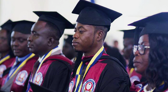 Some graduates at the Pentecost University College congregation