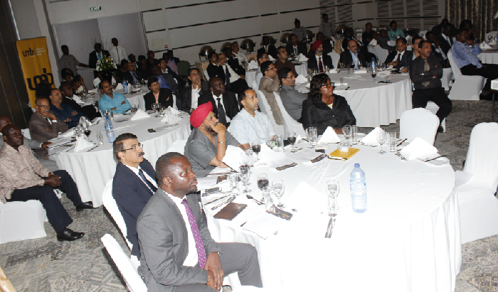 Mr John Awuah (left) and other participants at the seminar