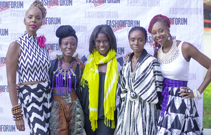 Makeba Boateng of Fashion Forum Ghana (right) with  (from left) Esther Armah, Aretha Amma Sarfo-Kantanka,  Abrimah Erwiah and Mrs Y Ntiamoah .
