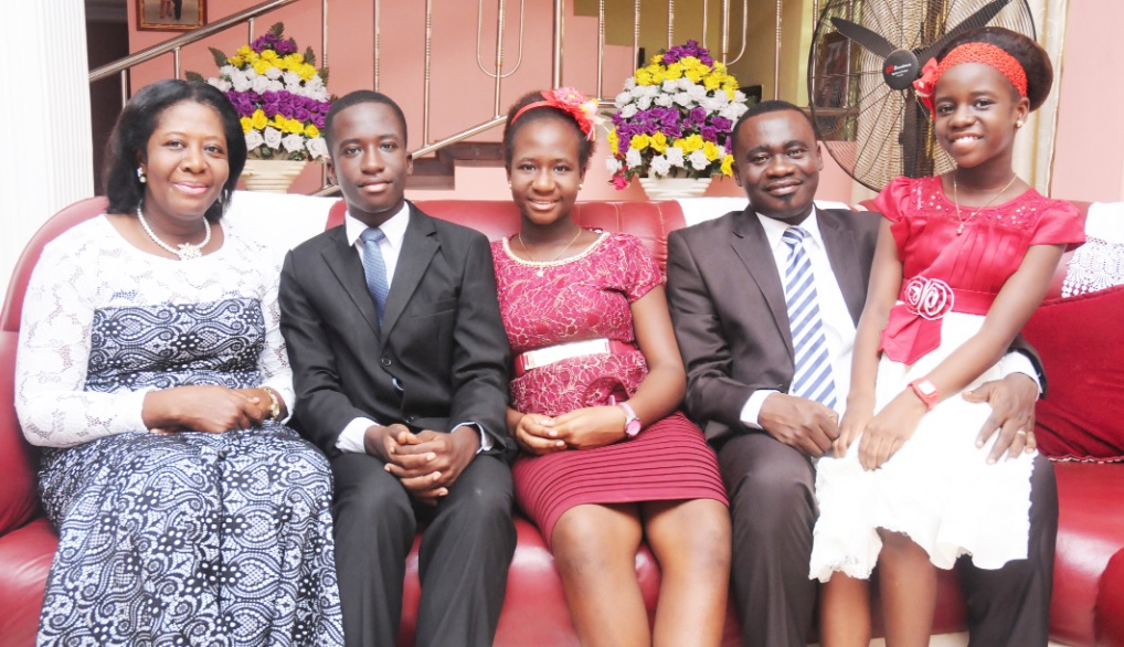Rev Dr Amponsah and his family.