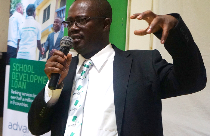 Mr Francis Owiredu, Deputy Chief Executive Officer, Advans, making a remark at the function