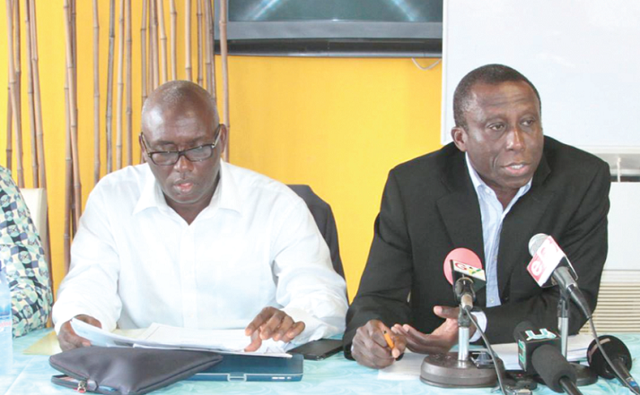 GOC General Secretary, Richard Akpokavie (left) and Prof. Francis Dodoo (President) ready to push ahead Saturday’s Congress