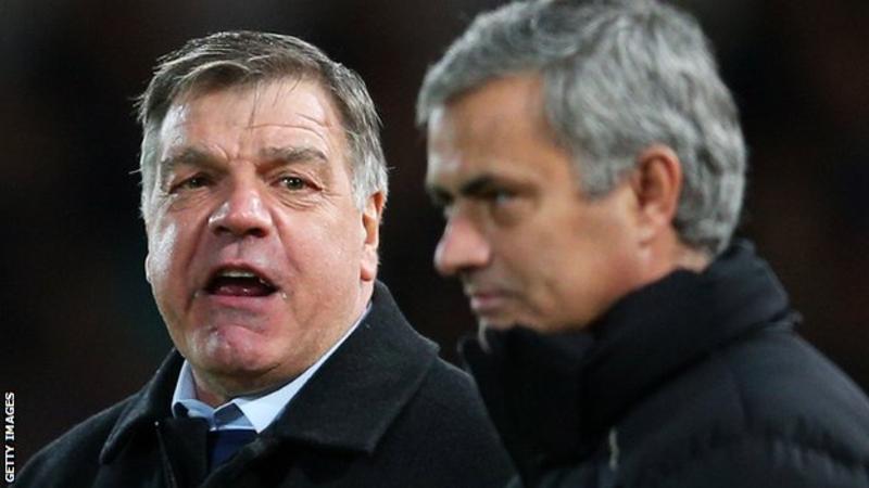 Jose Mourinho (right) and Allardyce were managerial opponents in the Premier League