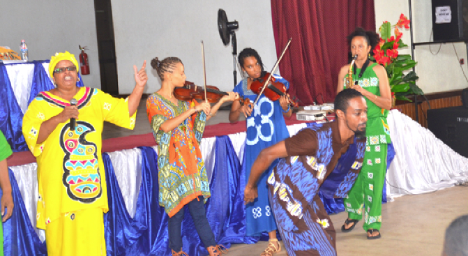 One of the groups that performed at the launch of Emancipation Day