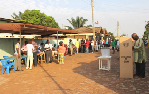 A polling station in Ghana. Where are we heading with our democracy?