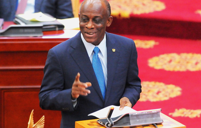  Mr Seth Terkper, Minister of Finance and Economic Planning, presenting the supplementary budget at the Parliament House.