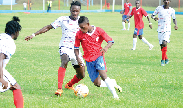 Liberty’s Latif Blessing (right) in action
