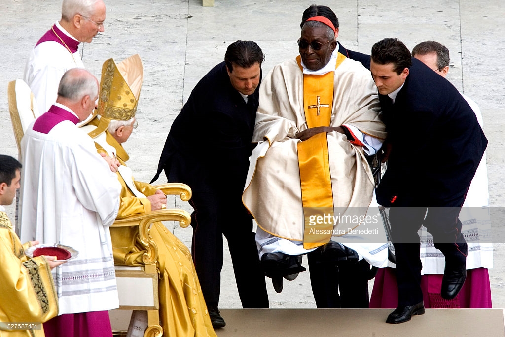 File Photo: Cardinal Peter Poreku Dery, archbishop emeritus of Tamale, Ghana, is carried towards Pope