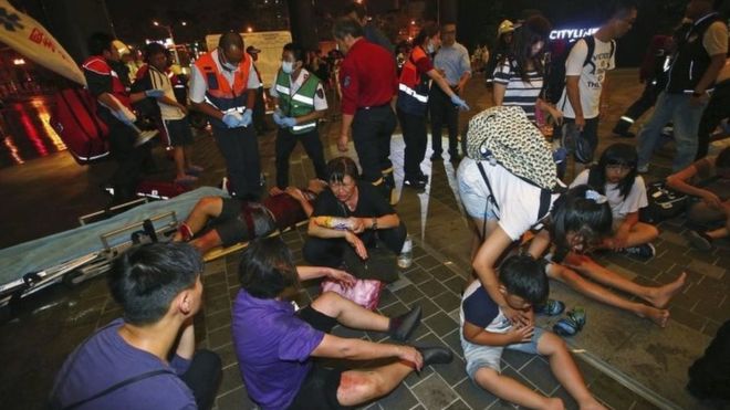 Many injured in Taiwan train blast