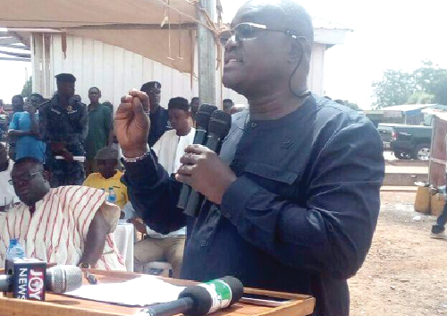Dr Abdallah Tinorgah, Board Chairman of the Tamale Teaching Hospital, delivering his address during the inauguration of the centre in Tamale
