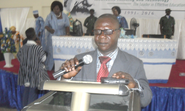   Dr Peter Attafuah addressing the gathering