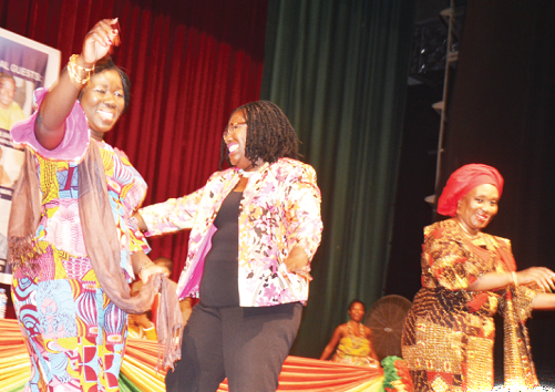 Minister of Tourism, Culture and Creative Arts, Elizabeth Ofosu-Adjare, (left) at the event