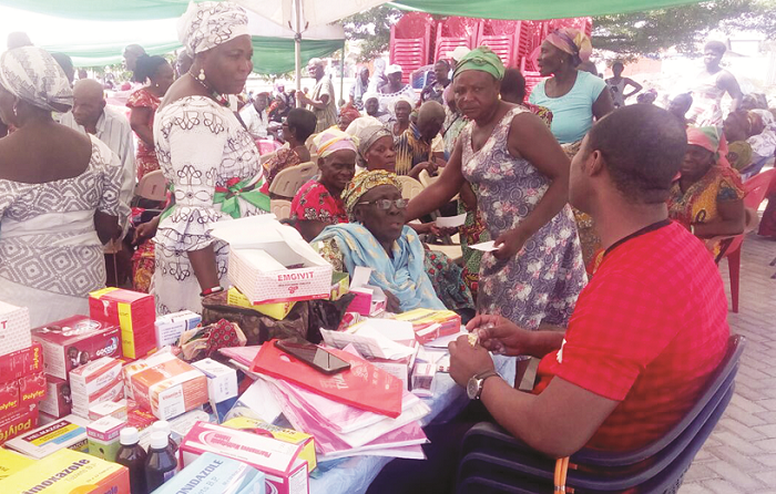  Some residents of Odododiodoo Constituency in the Greater Accra Region who turned out for the free health screening