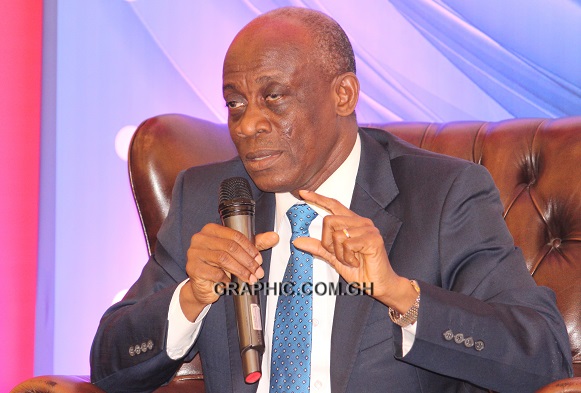 Mr Seth Terkper, Finance Minister, making his submission at the meeting 
