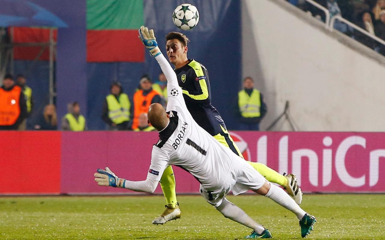 Mesut Ozil scored a stunner against Ludogorets