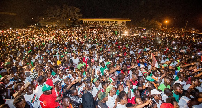 President Mahama addressing a rally at the Bolgatanga Jubilee Park