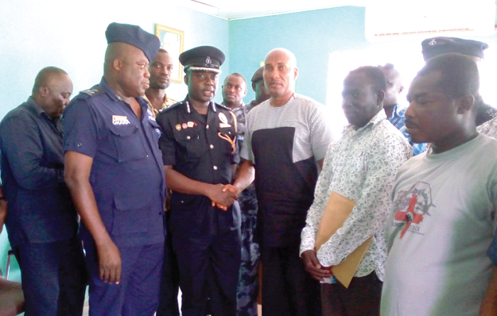  ACP Vance Gariba (3rd right) interacting with Ayawaso Central NDC executive members 