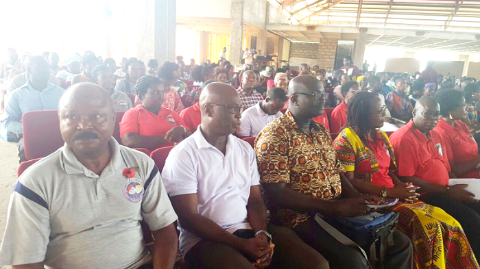 Members of the KFCD and the Congregation. INSET: Doctor Philip Nyinaku,addressing the congregation