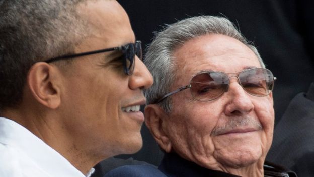 Barack Obama and Cuban President Raul Castro attended a baseball game together in Havana