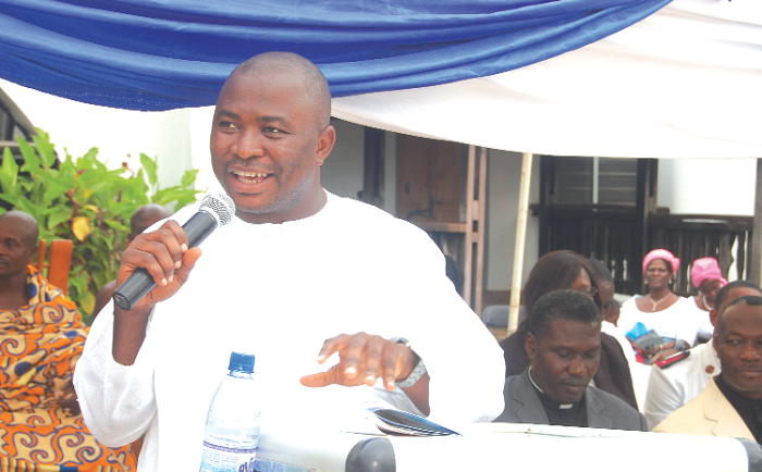 Mr Kwasi Acquah, CEO of TCHG, delivering an address