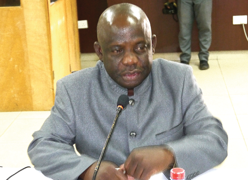 Prof. Benjamin Jabez Botwe, the Director of Ghana Atomic Energy Commission (GAEC), delivering his address at the IAEA conference held in Accra