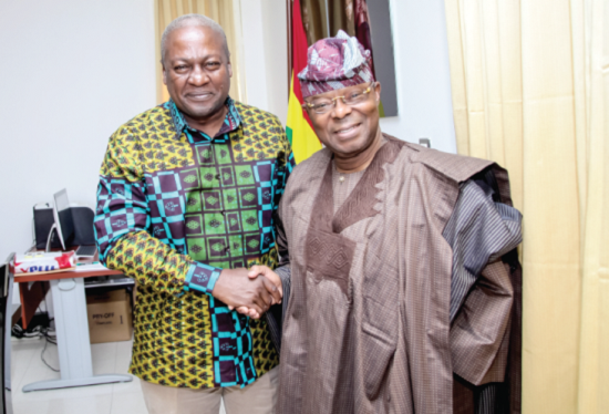 President Mahama (left) and Dr Oba Otudeko