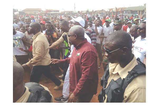  President Mahama during the health walk. Picture: EMMANUEL BAAH