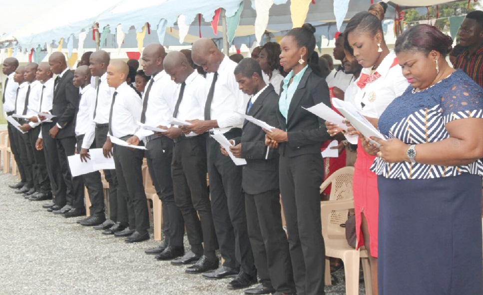 • A section of the matriculants.  