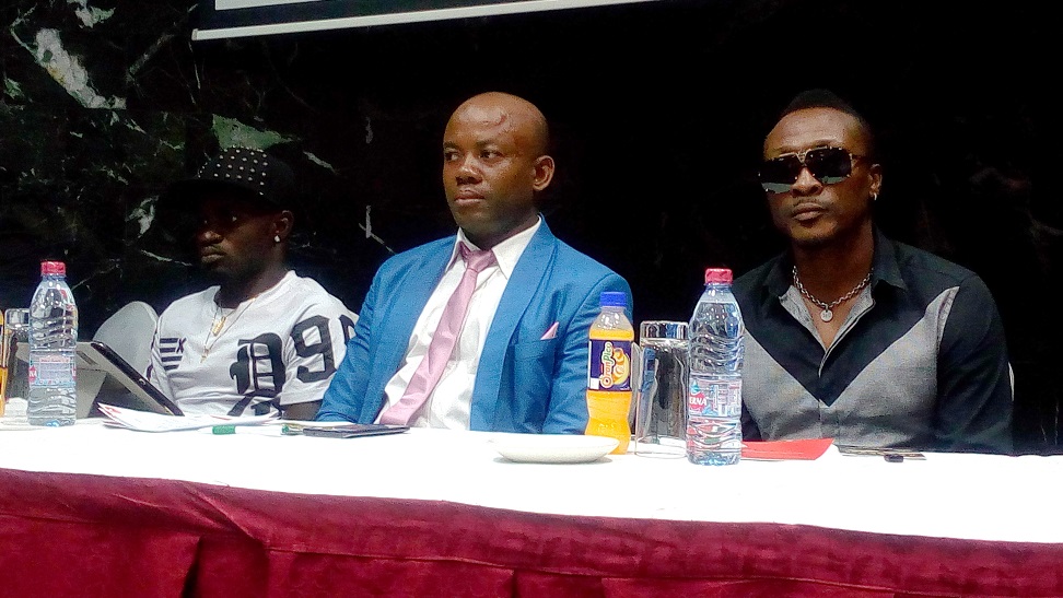 Emmanuel "Gameboy" Tagoe, Anim Addo and Baffour Gyan at  the launch of the bout