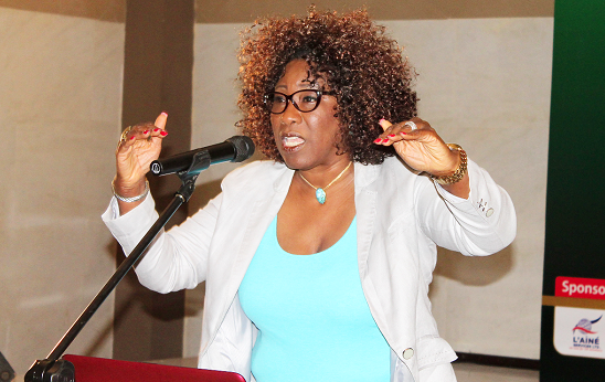 Rev. Celia Apeagyei Collins, Founder of Reboth Foundation addressing participants at the conference. Picture: EDNA ADU-SERWAA