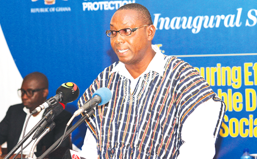 Mr Robert Austin (inset), National Coordinator, Ghana Social Opportunities Project, delivering the inaugural statement. Picture: NII MARTEY M. BOTCHWAY