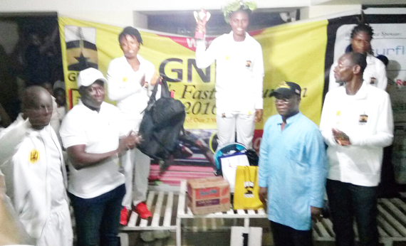 Joseph Mensah with trophy