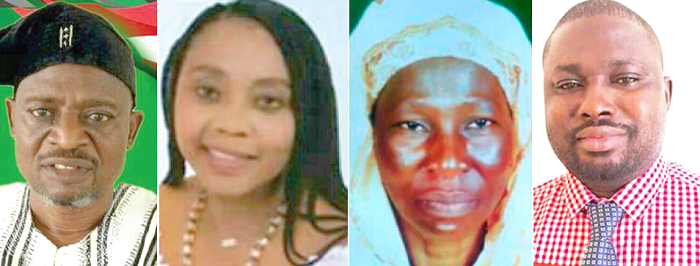 From left: Alhaji A.B.A Fuseini — NDC incumbent,  Hawa Musah — UFP,  Zelia Issah — CPP and Habib Iddrisu — NPP