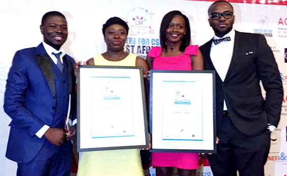 The Guinness team with the awards