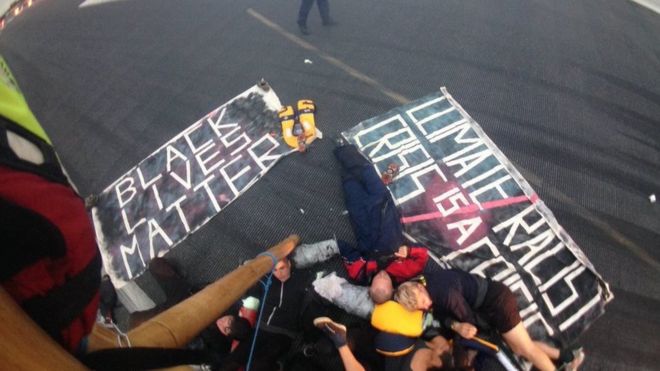Black Lives Matter UK initially claimed the protest through a series of tweets