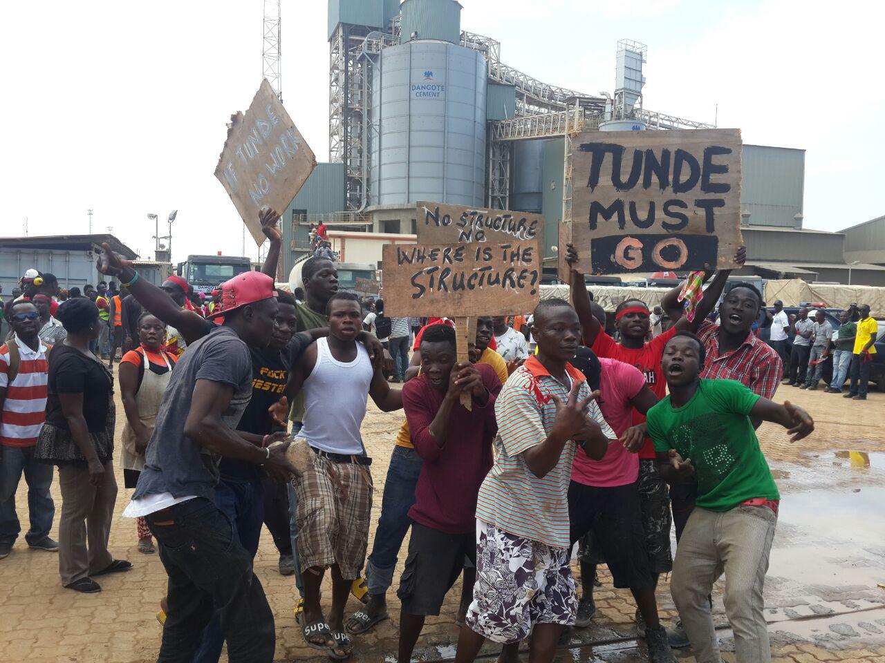 Dangote workers demonstrate over conditions of service