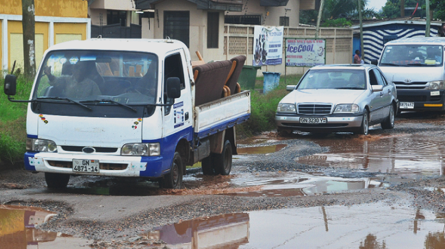 The poor state of roads across the country is a major challenge to the transport sector