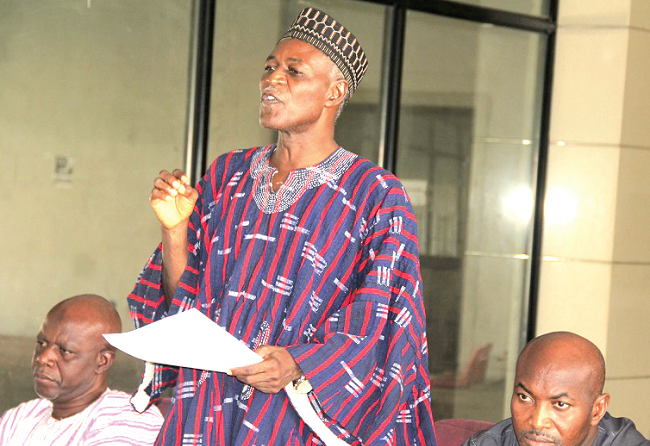 Alhaji Haroon addressing the forum