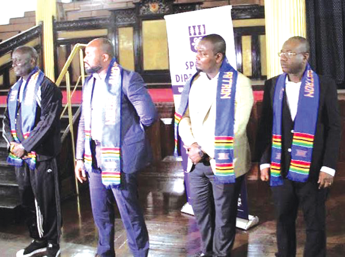 University of Ghana Ambassadors and Patrons (left to right) Reks Brobbey, Dr Daniel McKorley, Yaw Sakyi Afari and Kwesi Nyantakyi