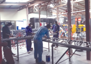 The factory floor of DTI