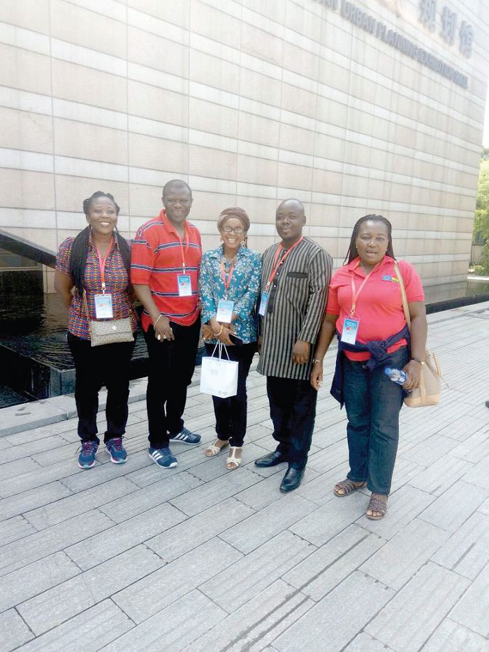 Mr Akilu Sayibu (2nd right) with other members of the delegation